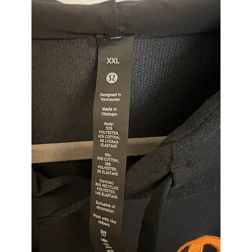 Tennessee Vols x Lululemon Men's City Sweat Pullover Hoodie XXL Black Sporty - Picture 3 of 6